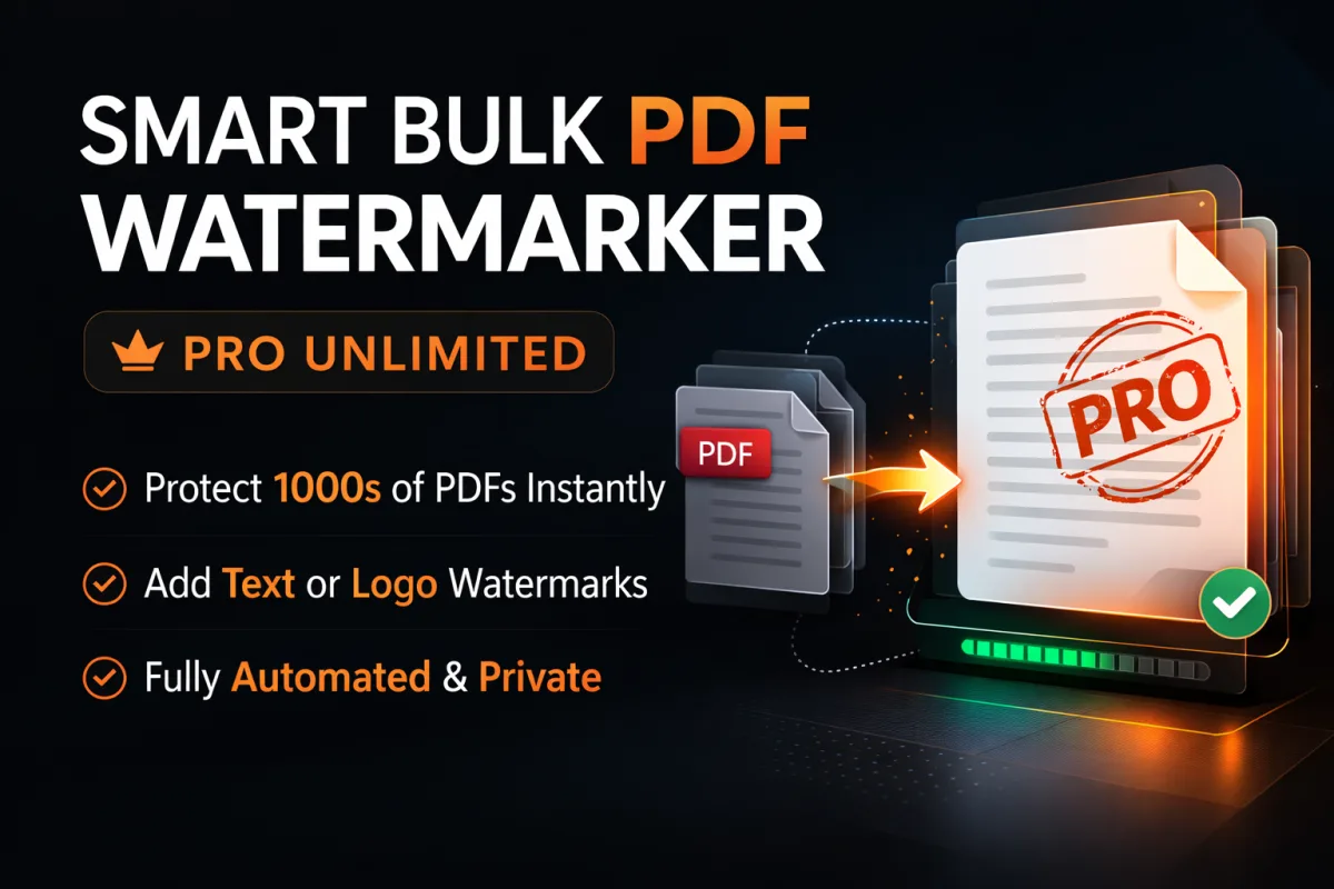 Smart Bulk PDF Watermarker Pro Unlimited