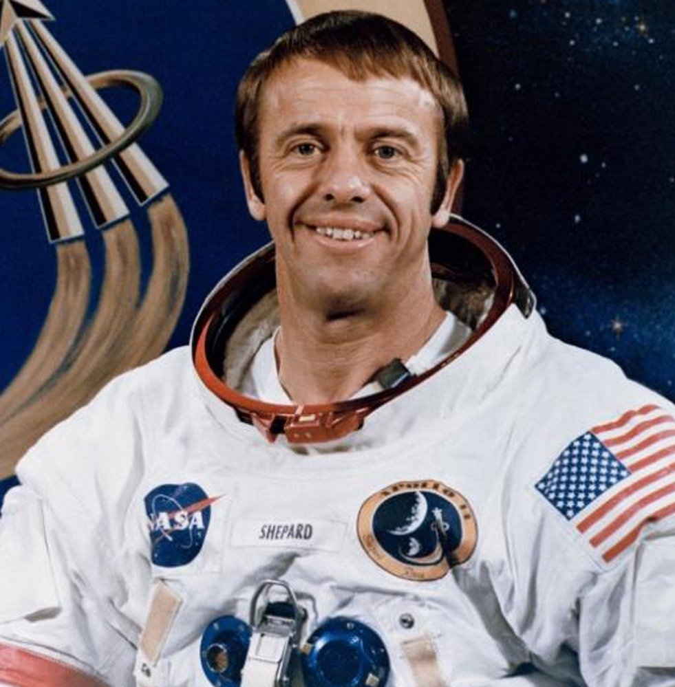 Alan Shepard in spacesuit